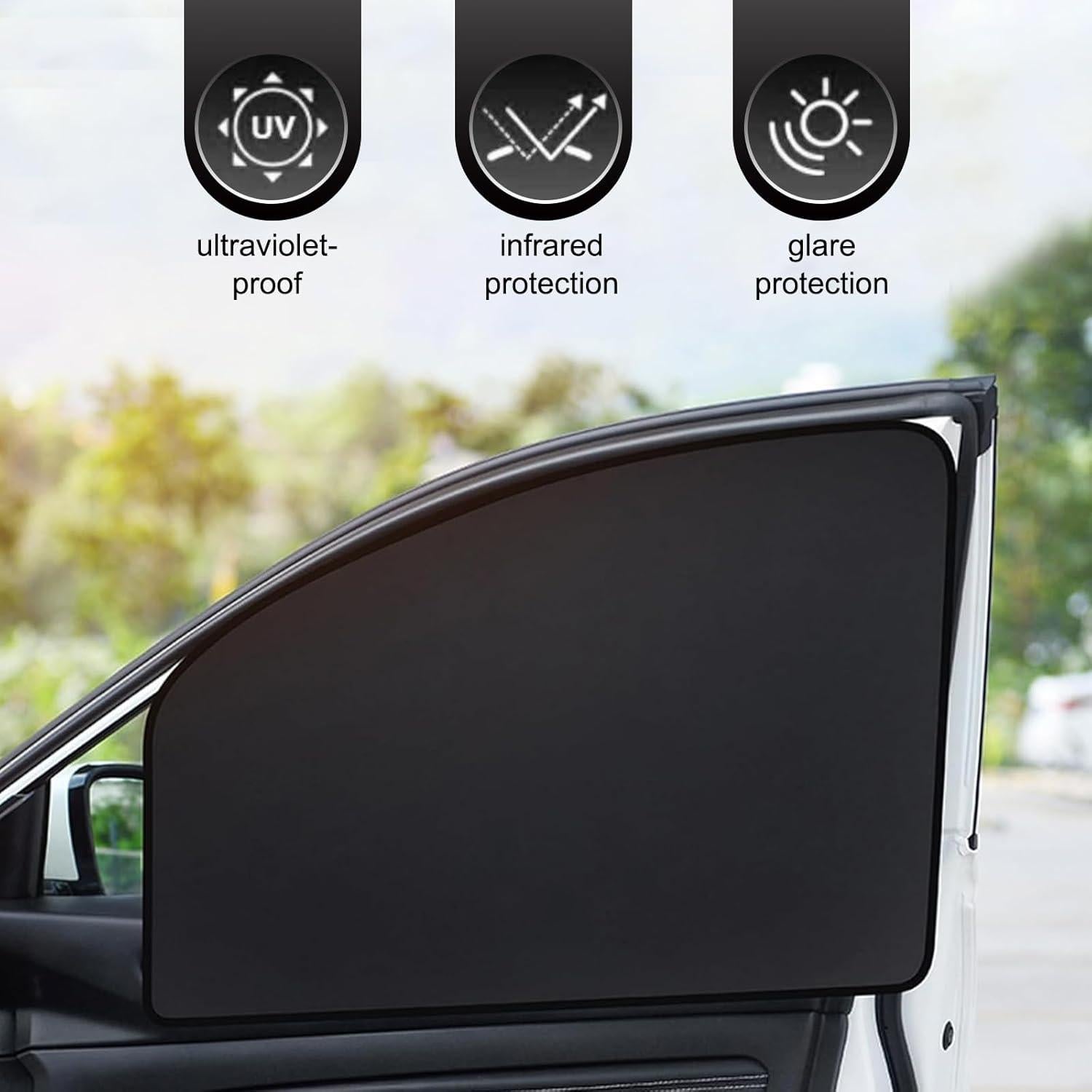 Cortinas de Privacidad para Automóviles Arwrilt 4 PCS Plata