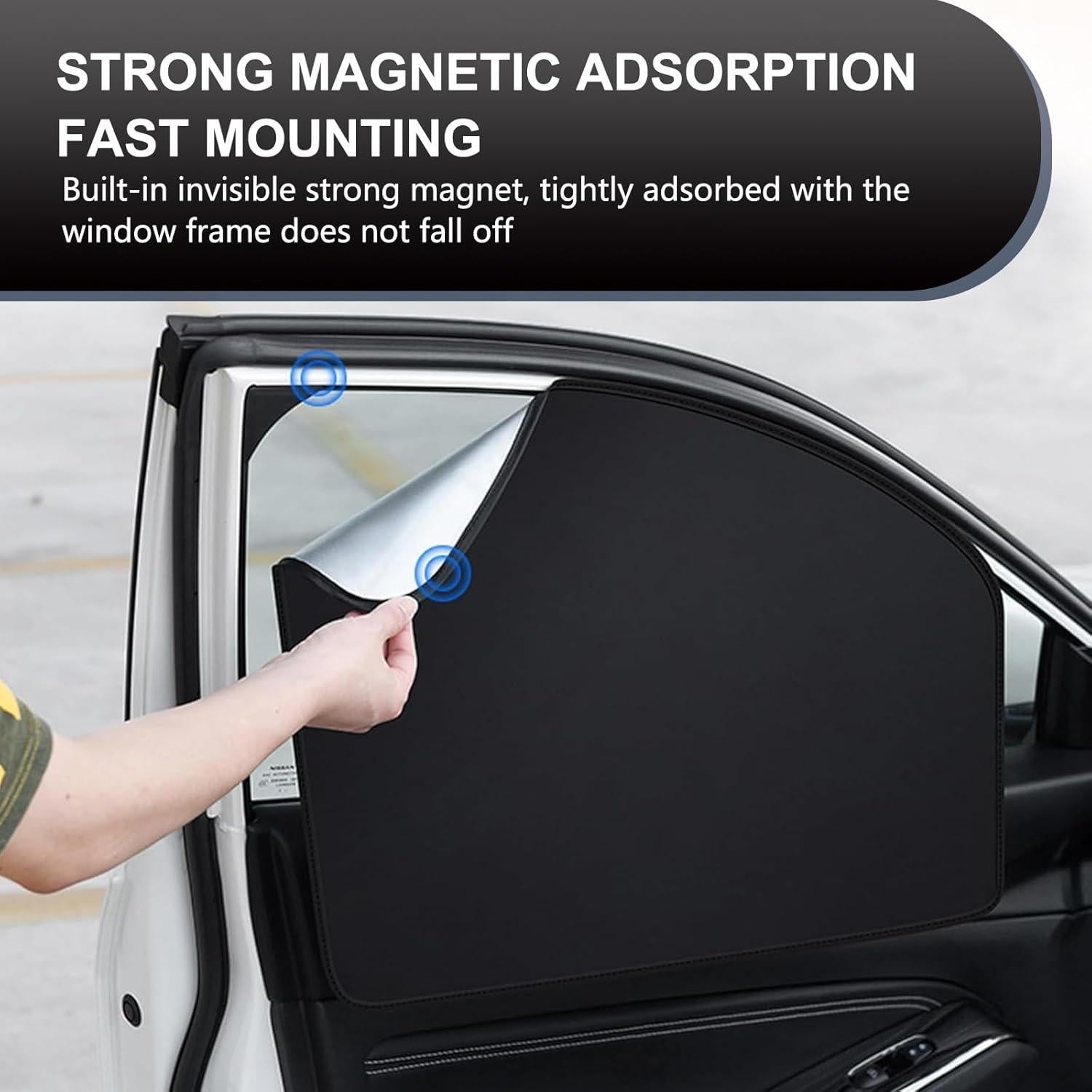 Cortinas de Privacidad para Automóviles Arwrilt 4 PCS Plata