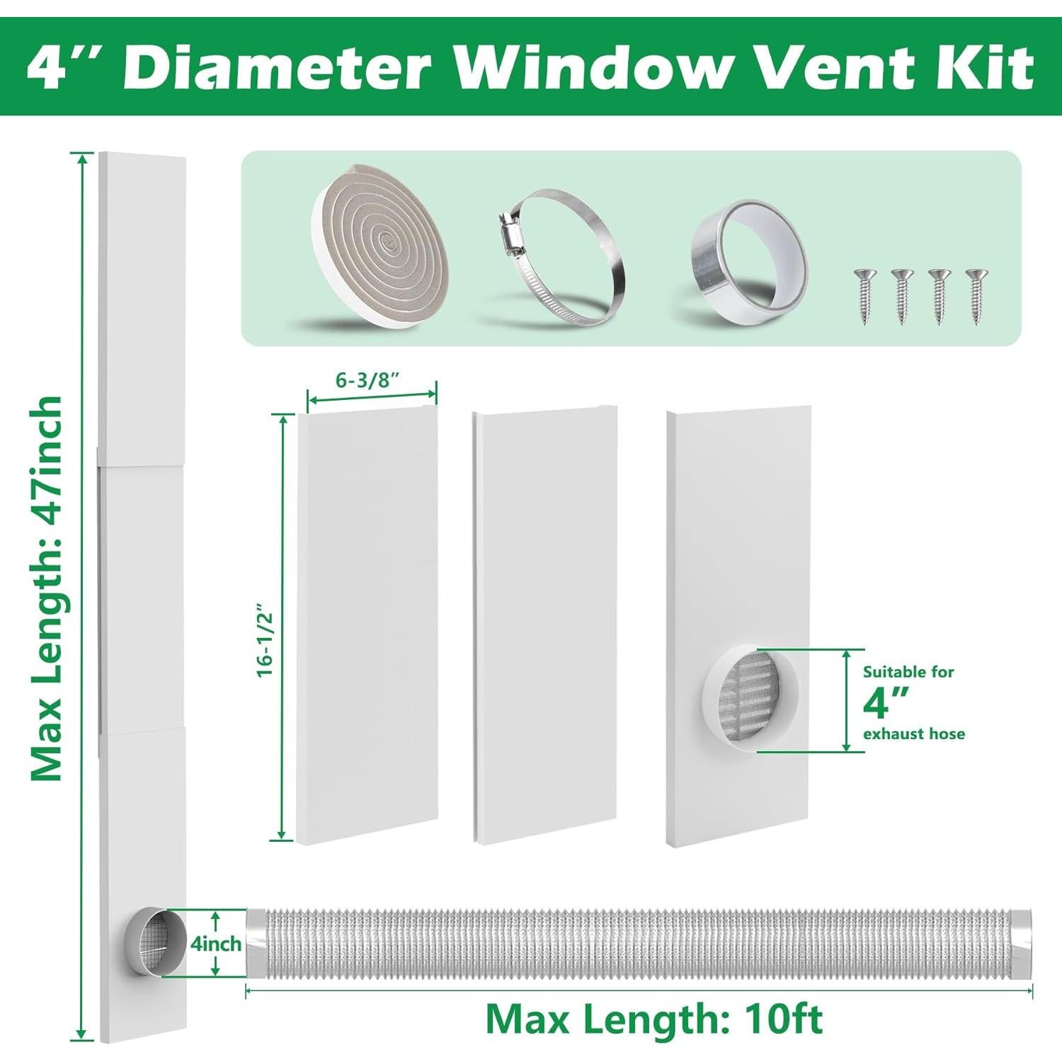Kit de Ventilación para Ventana de Secadora Forestchill 4"