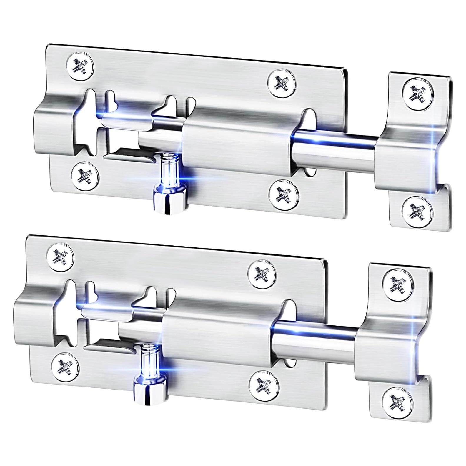 Cerrojo de Barril FATLODA 2 Paquete Acero Inoxidable 3"