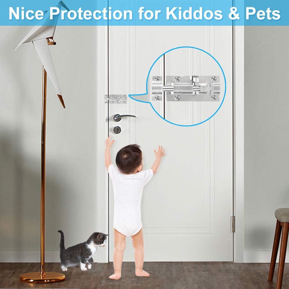 Cerrojo de Barril FATLODA 2 Paquete Acero Inoxidable 3"