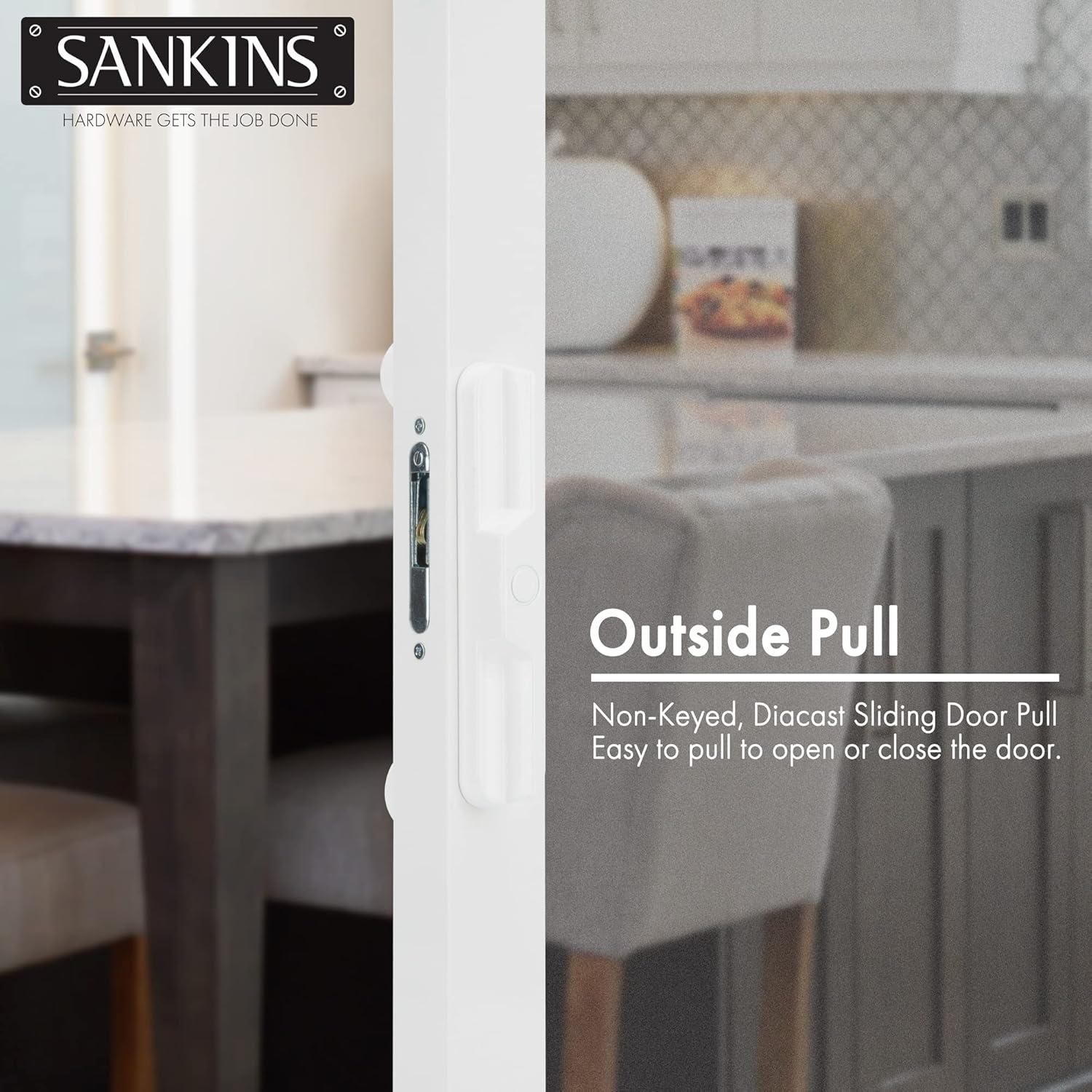 Juego de Tirador de Puerta Corredera SANKINS con Cerradura Mortaja