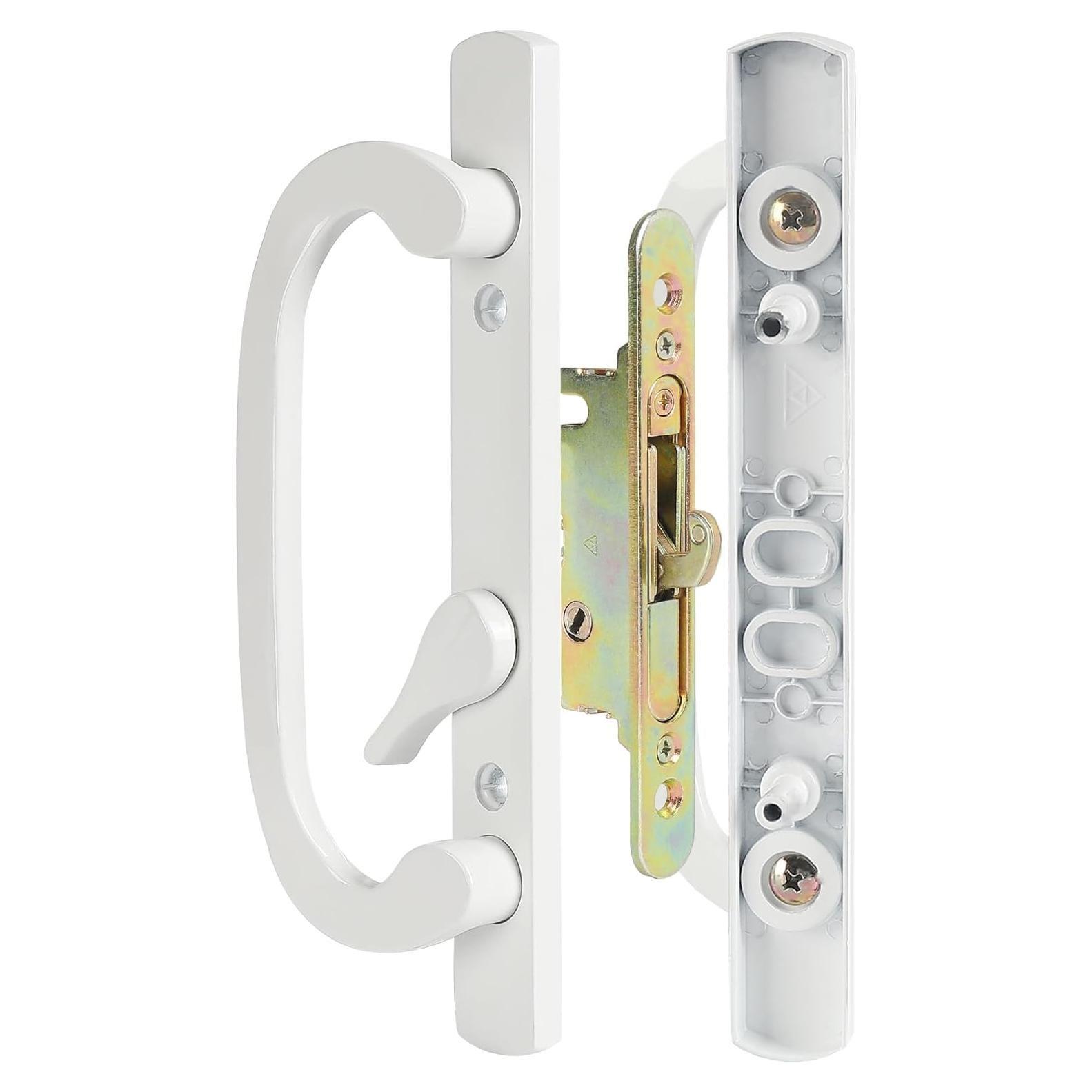 Juego de Manijas Corredizas MaxxGeek con Cerradura Mortaja Blanco