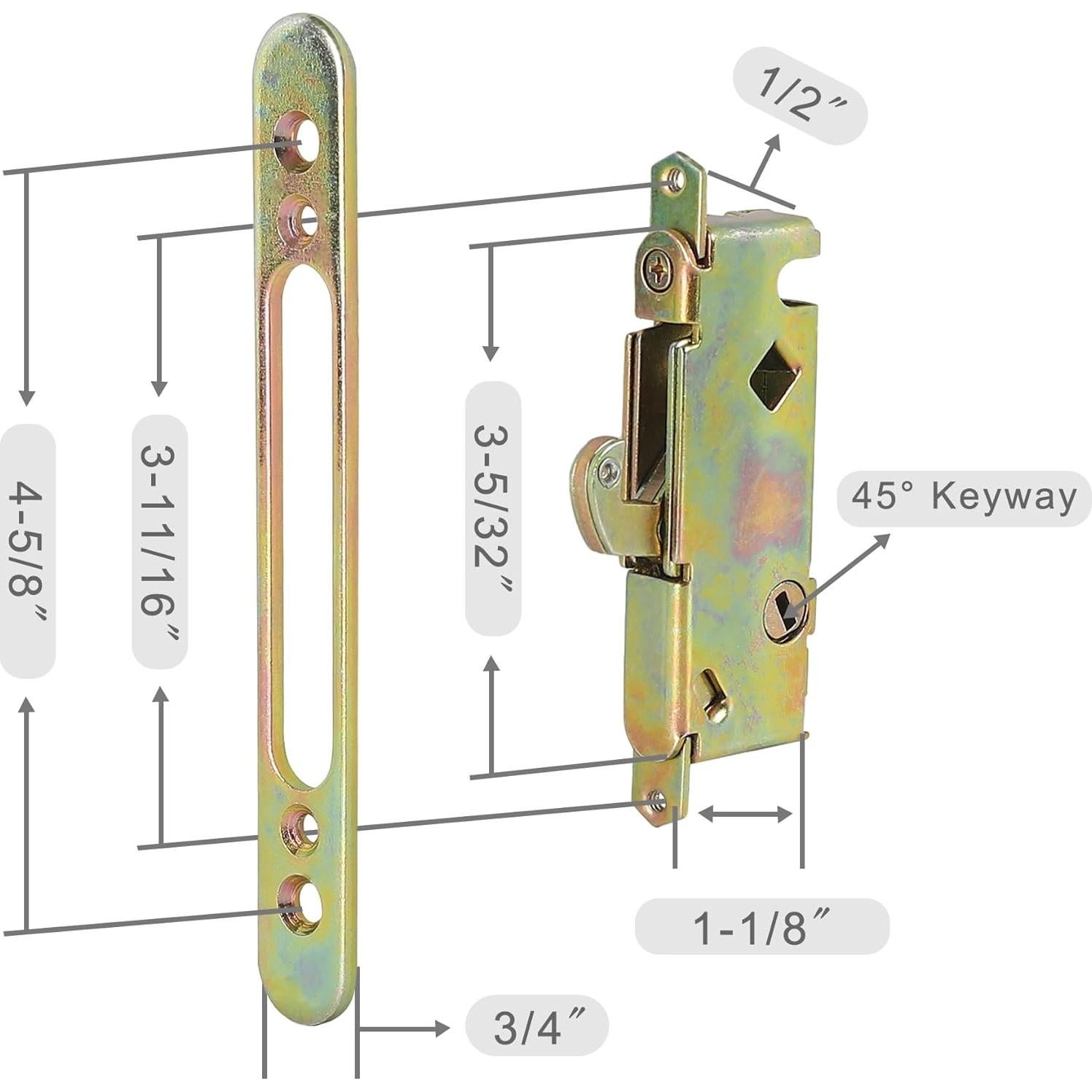 Juego de Manijas Corredizas MaxxGeek con Cerradura Mortaja Blanco