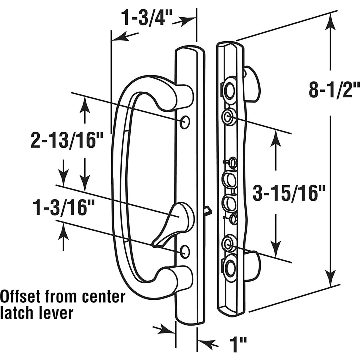 Juego de Manijas Corredizas MaxxGeek con Cerradura Mortaja Blanco