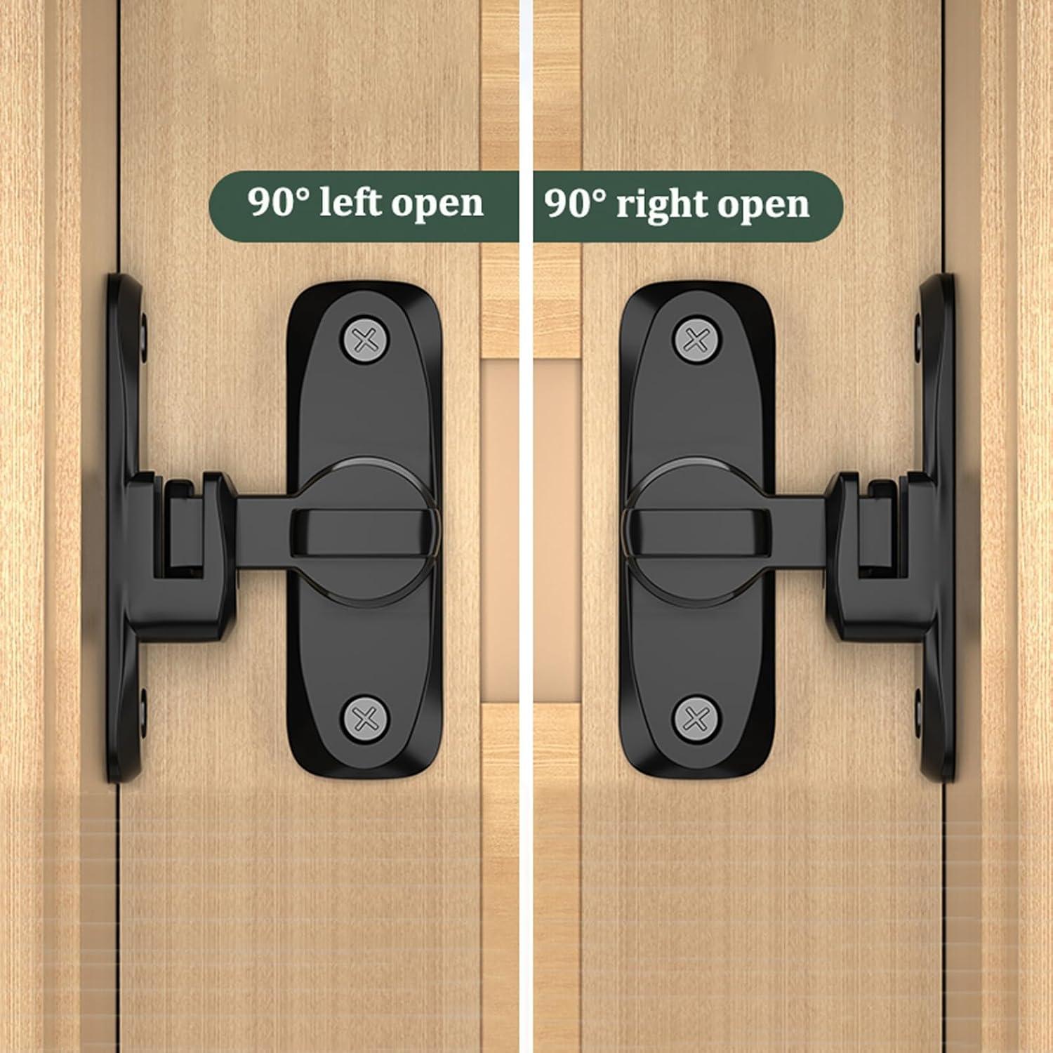 Cerradura de Puerta de Granero DOUBLE 2 C, 90/180 Grados, Zinc