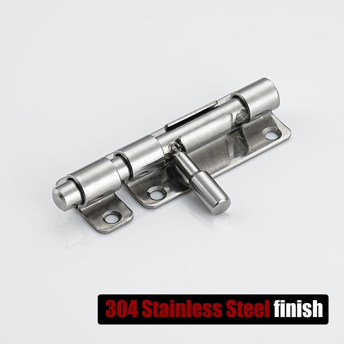 Cerrojo de Puerta JQK 10 cm Acero Inoxidable 304 2 Paquete