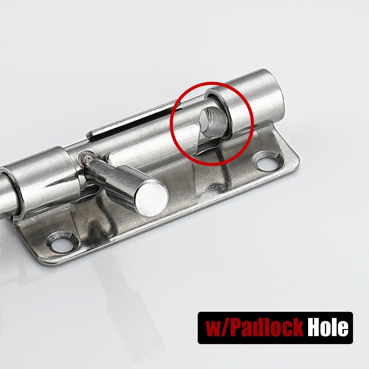 Cerrojo de Puerta JQK 10 cm Acero Inoxidable 304 2 Paquete