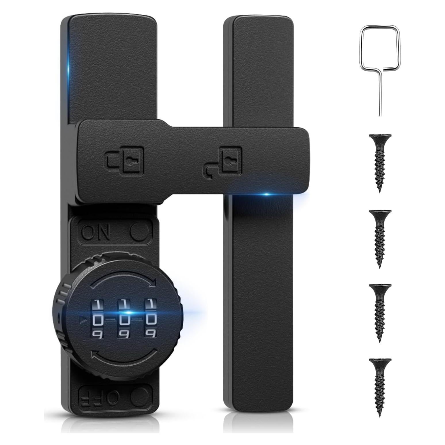 Cerradura de Puerta de Granero MSR X6 180 Grados Negra