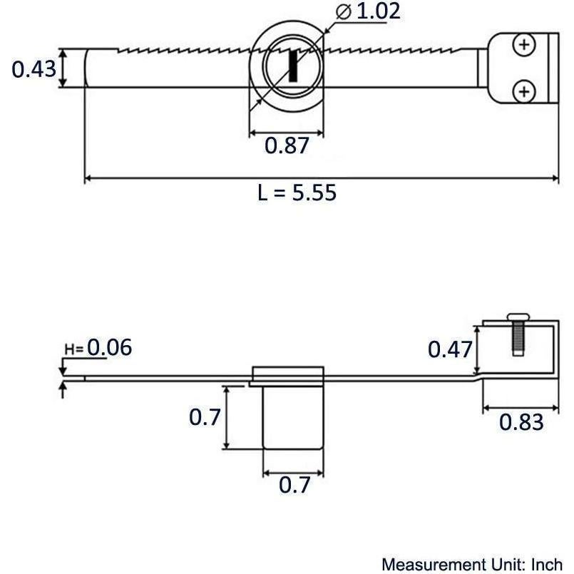 Cerradura de Trinquete WOOCH para Puerta de Vidrio Cromada - 2 Paquetes