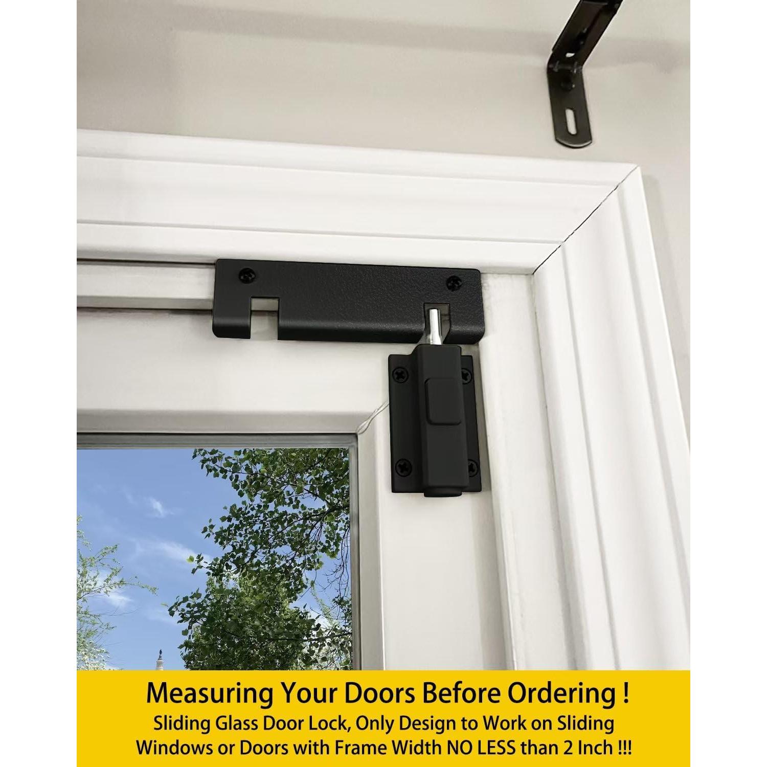 Cerradura de Seguridad para Puerta Corredera Vidrio Negra SDGINA