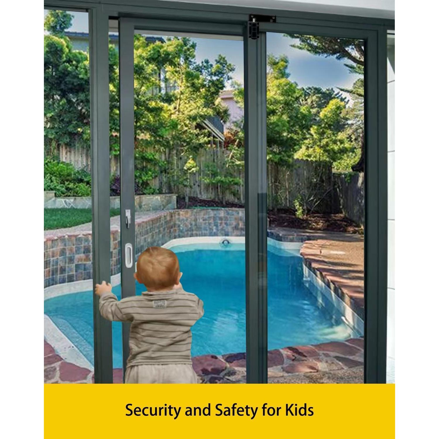 Cerradura de Seguridad para Puerta Corredera Vidrio Negra SDGINA