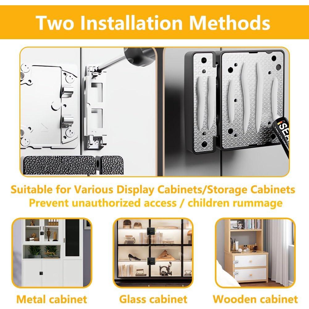 Cerradura de Puerta Bifold Plowatxi Sin Llave 3 Dígitos Blanca