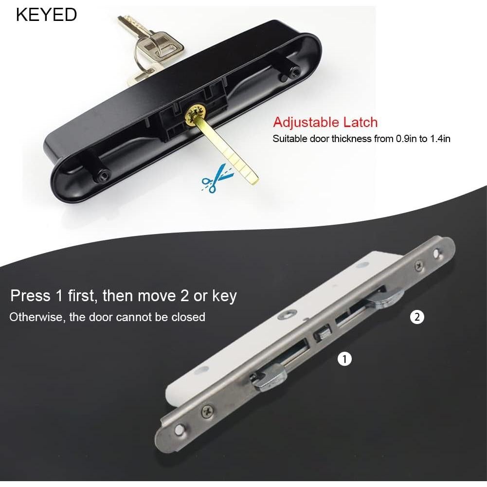 Juego de Manijas para Puerta Corredera ALYWASAI con Cerradura