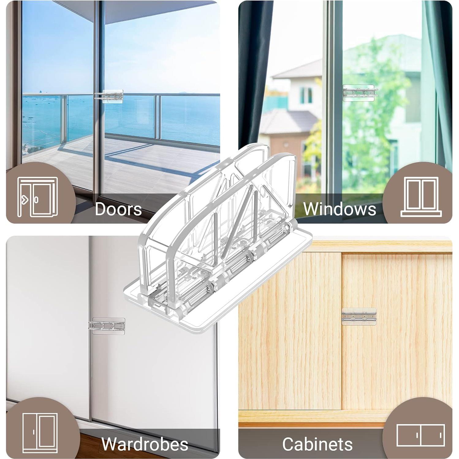 Cerradura de Puerta Deslizante WINONLY - 2 Paquete Seguridad Infantil