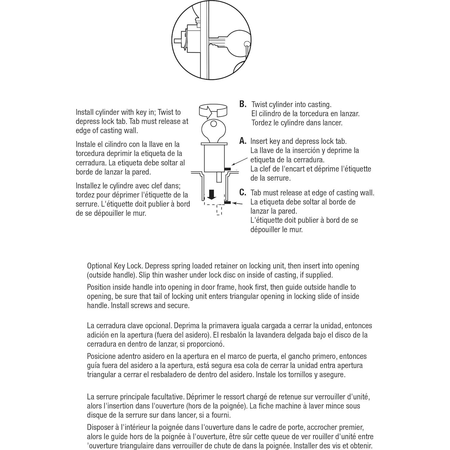 Conjunto de Manijas para Puertas Corredizas Prime-Line C1129 Blanco