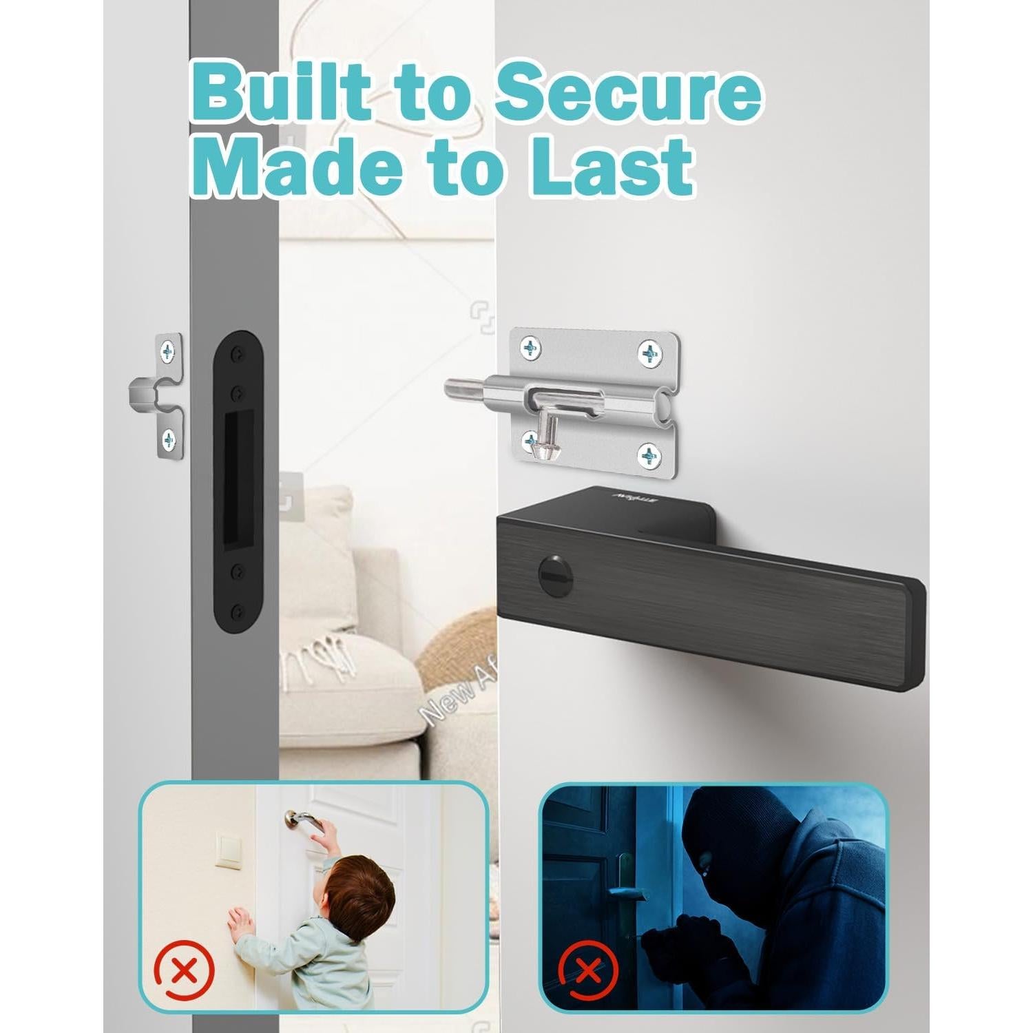 Cerradura deslizante de seguridad Cranach 2 Paquete Acero