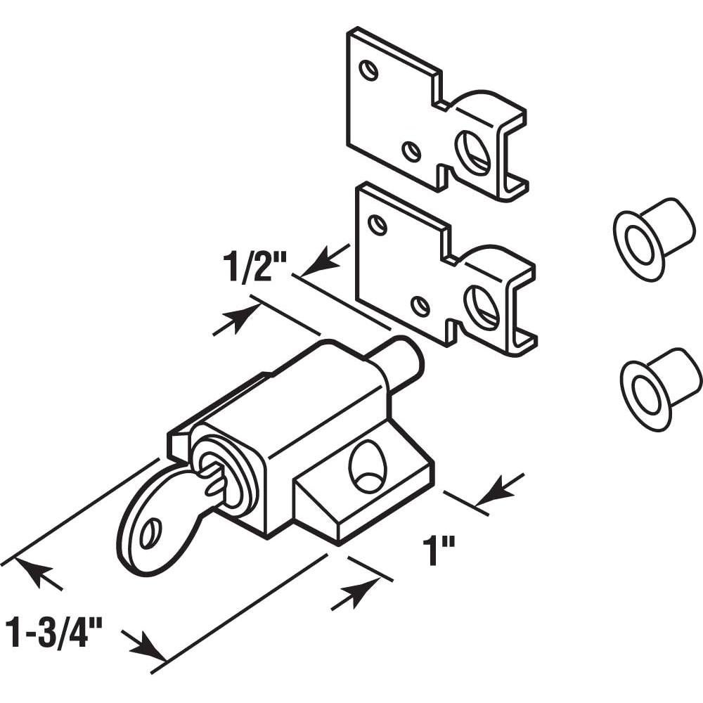 Cerradura de Puerta Corredera con Llave Prime-Line S 4005, Alta Resistencia