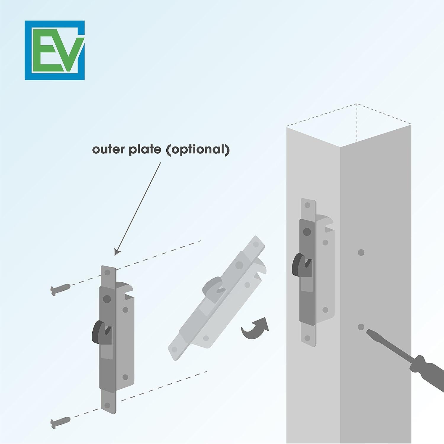 Cerradura de Mortaja Valores Esenciales para Puerta Corredera 9.37 cm