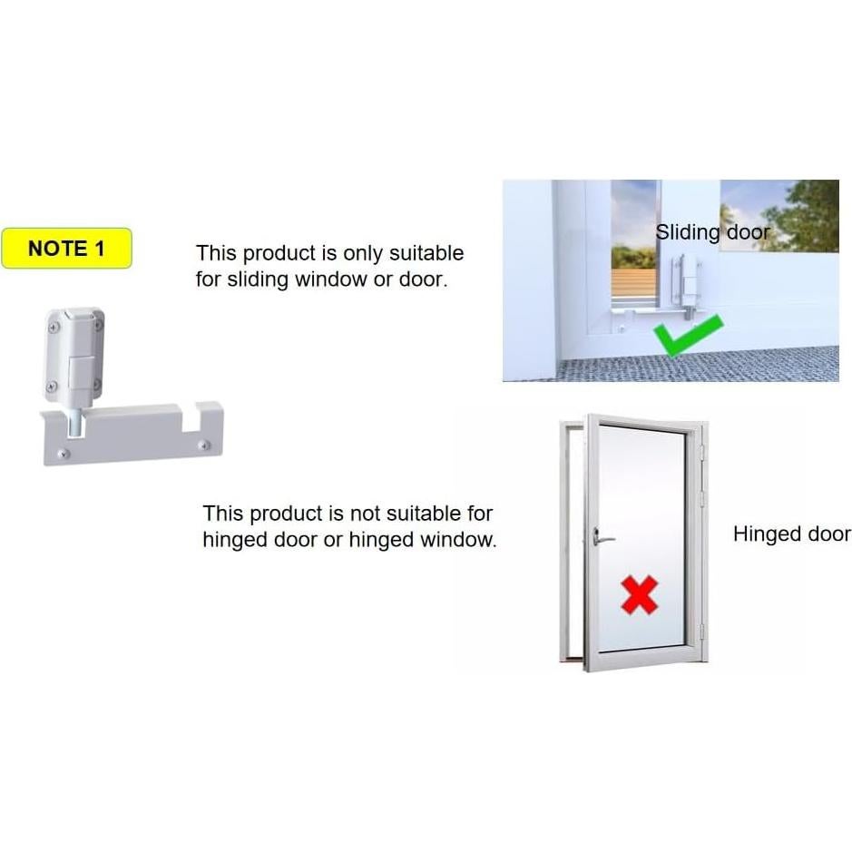 Cerradura Digital de Puerta Deslizante House Guard Blanca