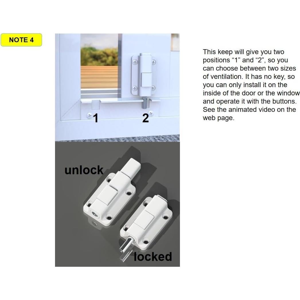 Cerradura Digital de Puerta Deslizante House Guard Blanca