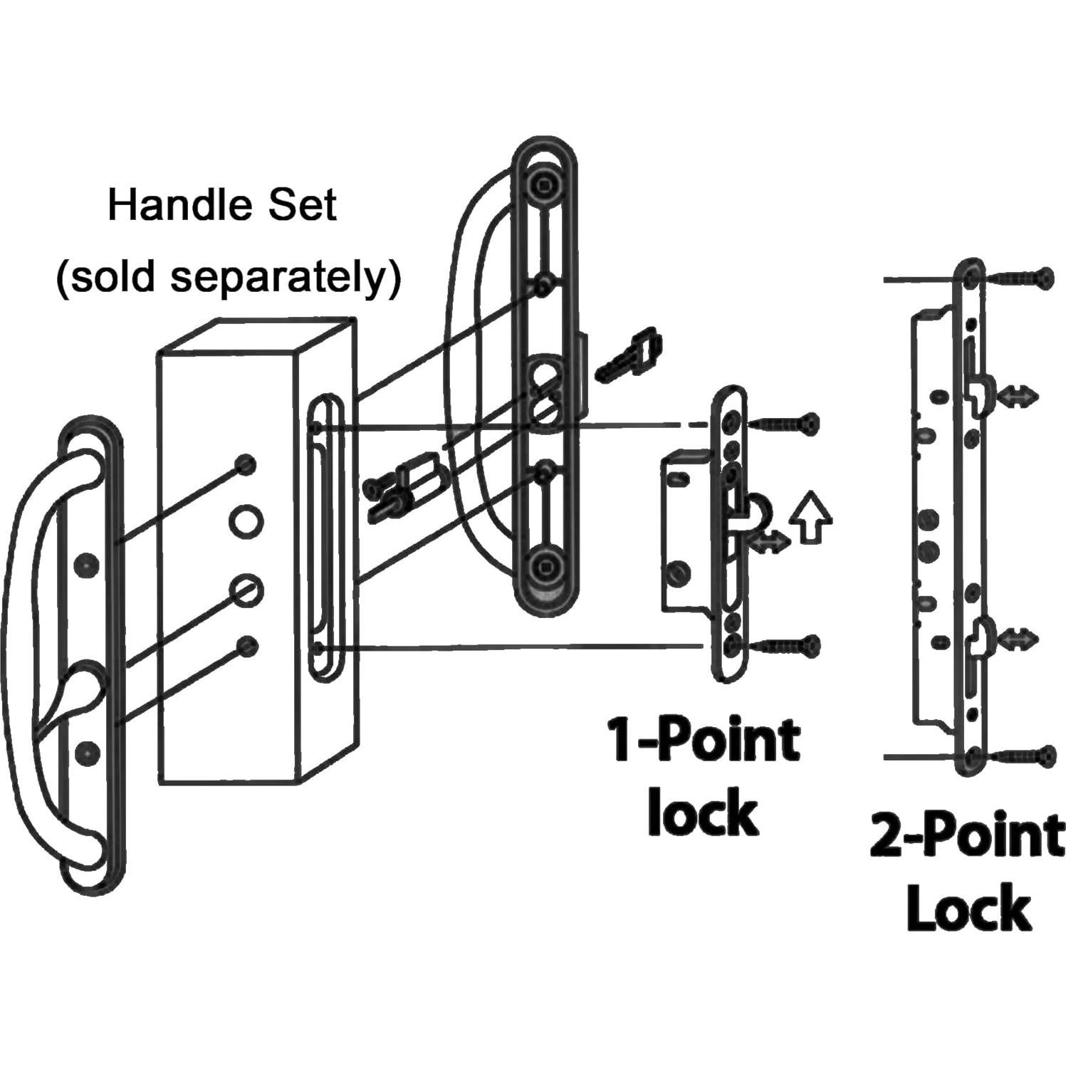 Cerradura de Mortaja ReigaHood 2 Puntos Zincado Amarillo