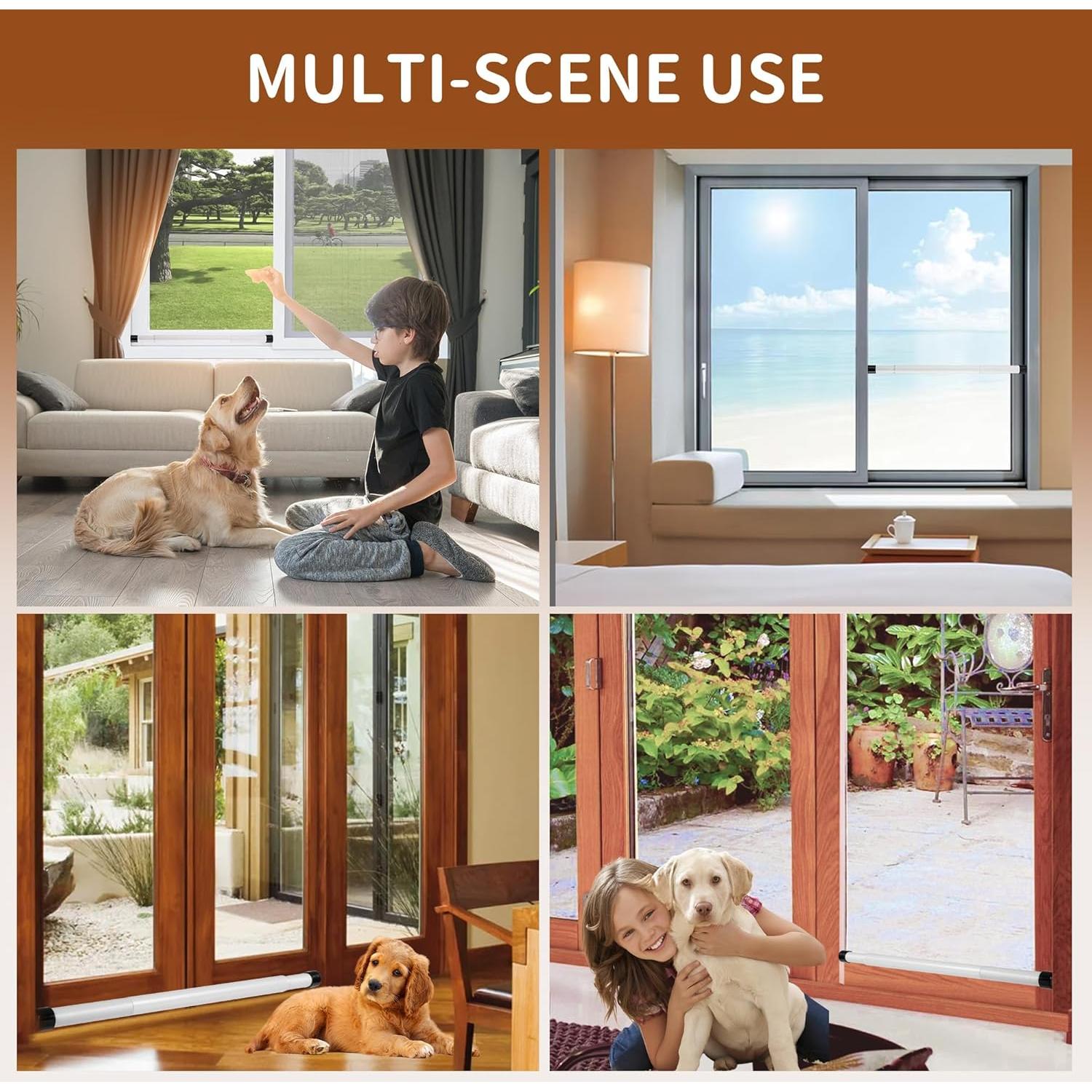 Barra de Seguridad Ajustable Widyana para Puertas Correderas 43-117 cm