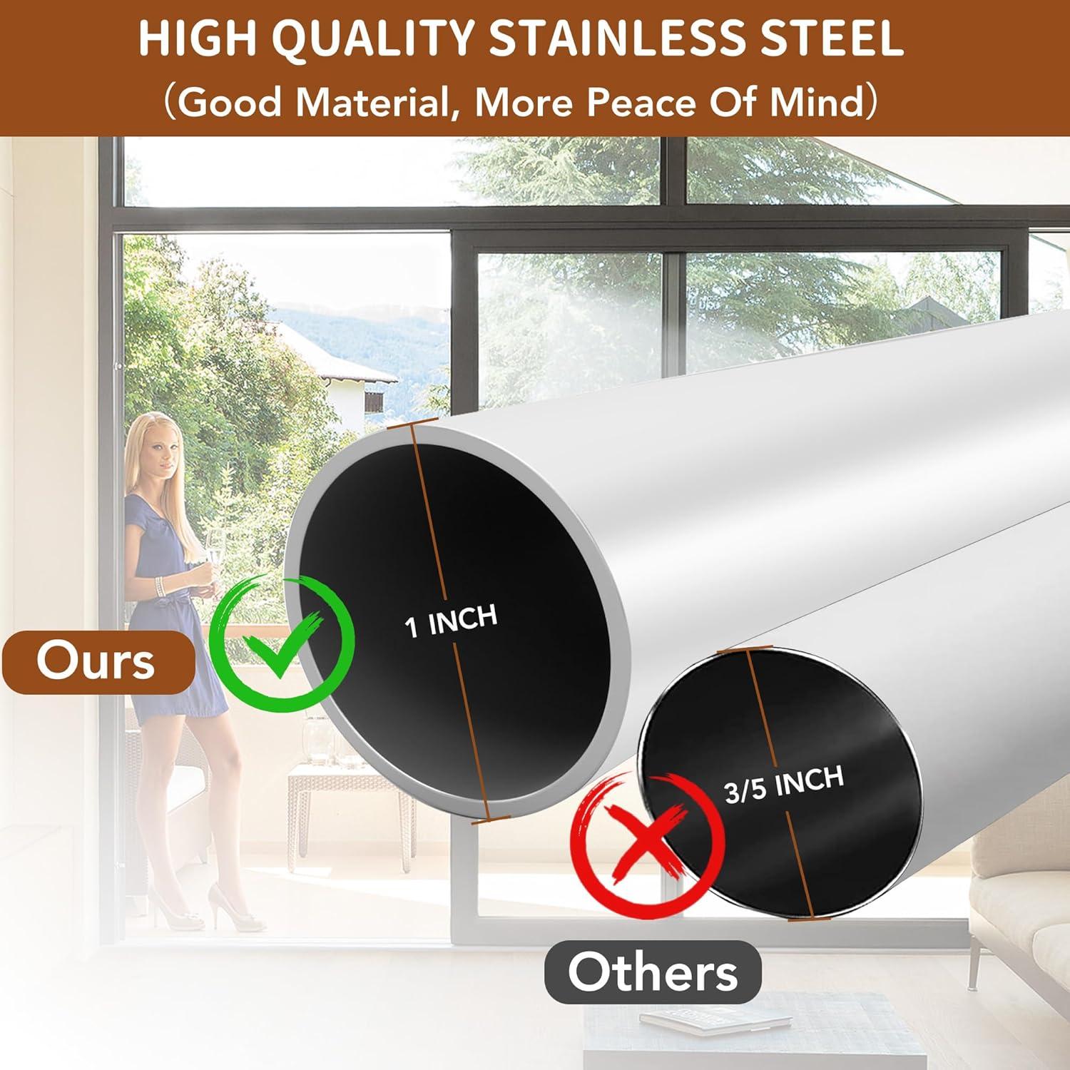 Barra de Seguridad Ajustable Widyana para Puertas Correderas 43-117 cm