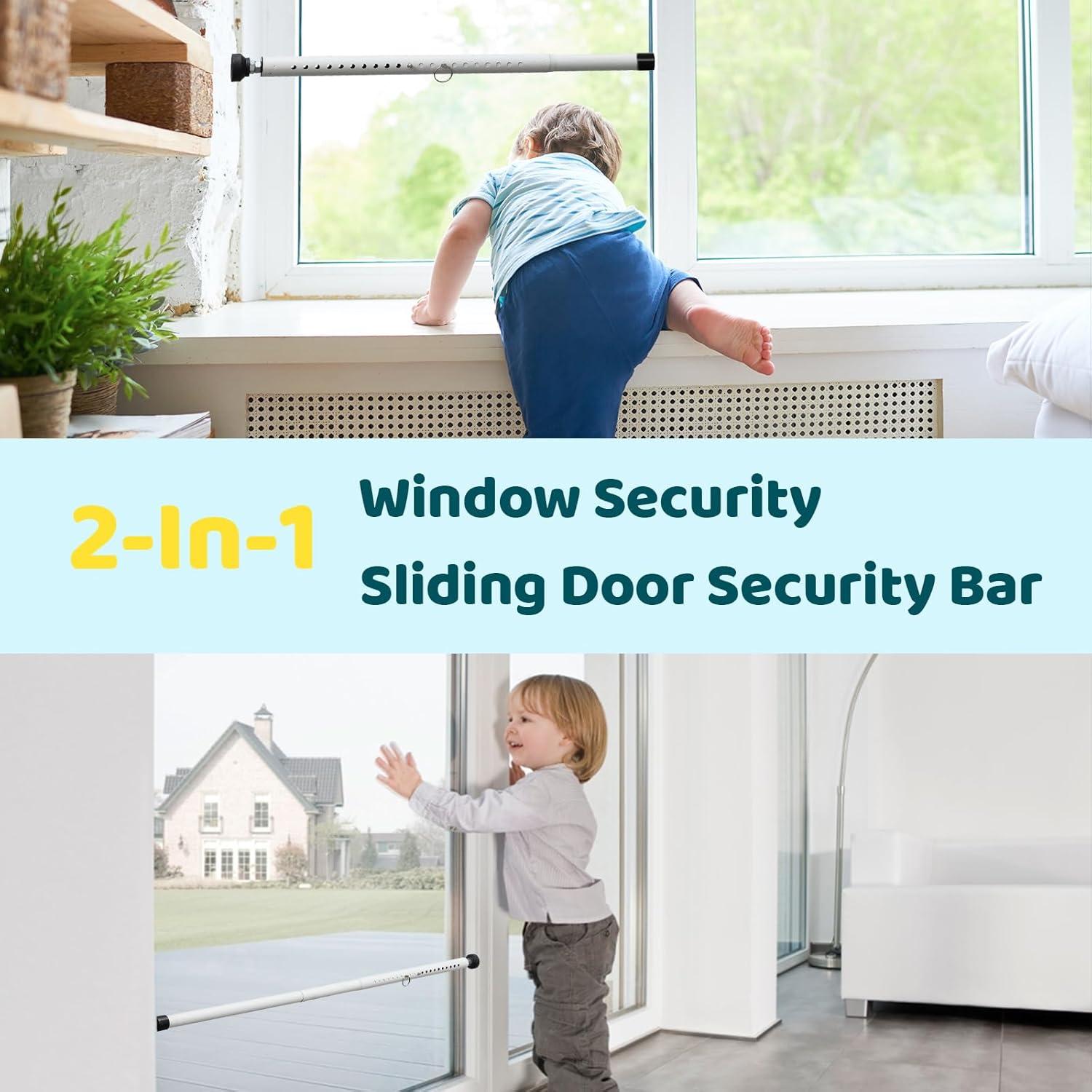 Cerradura de Puerta Corredera POKUSI Ajustable 45.72-127 cm Blanca