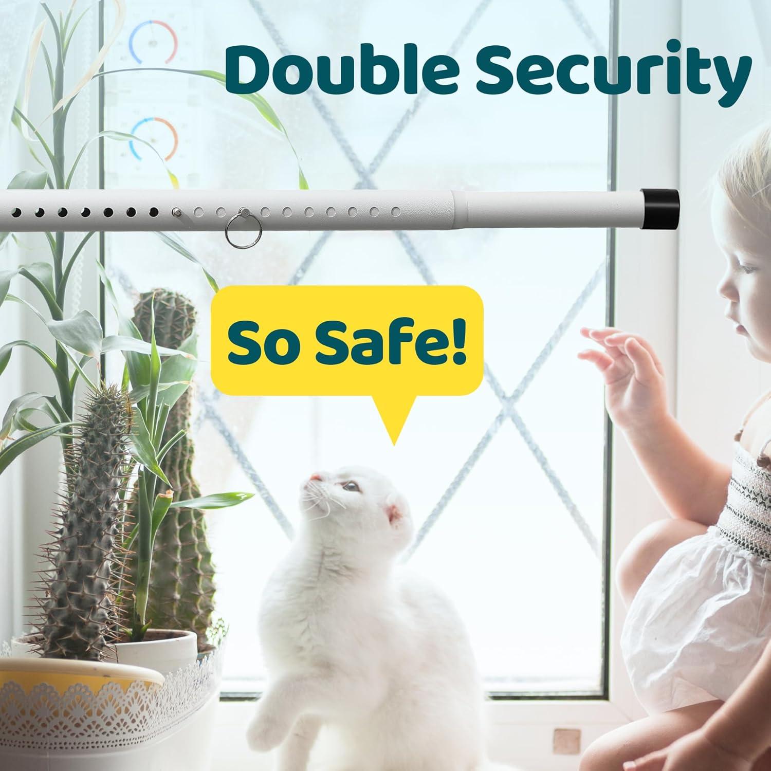 Cerradura de Puerta Corredera POKUSI Ajustable 45.72-127 cm Blanca