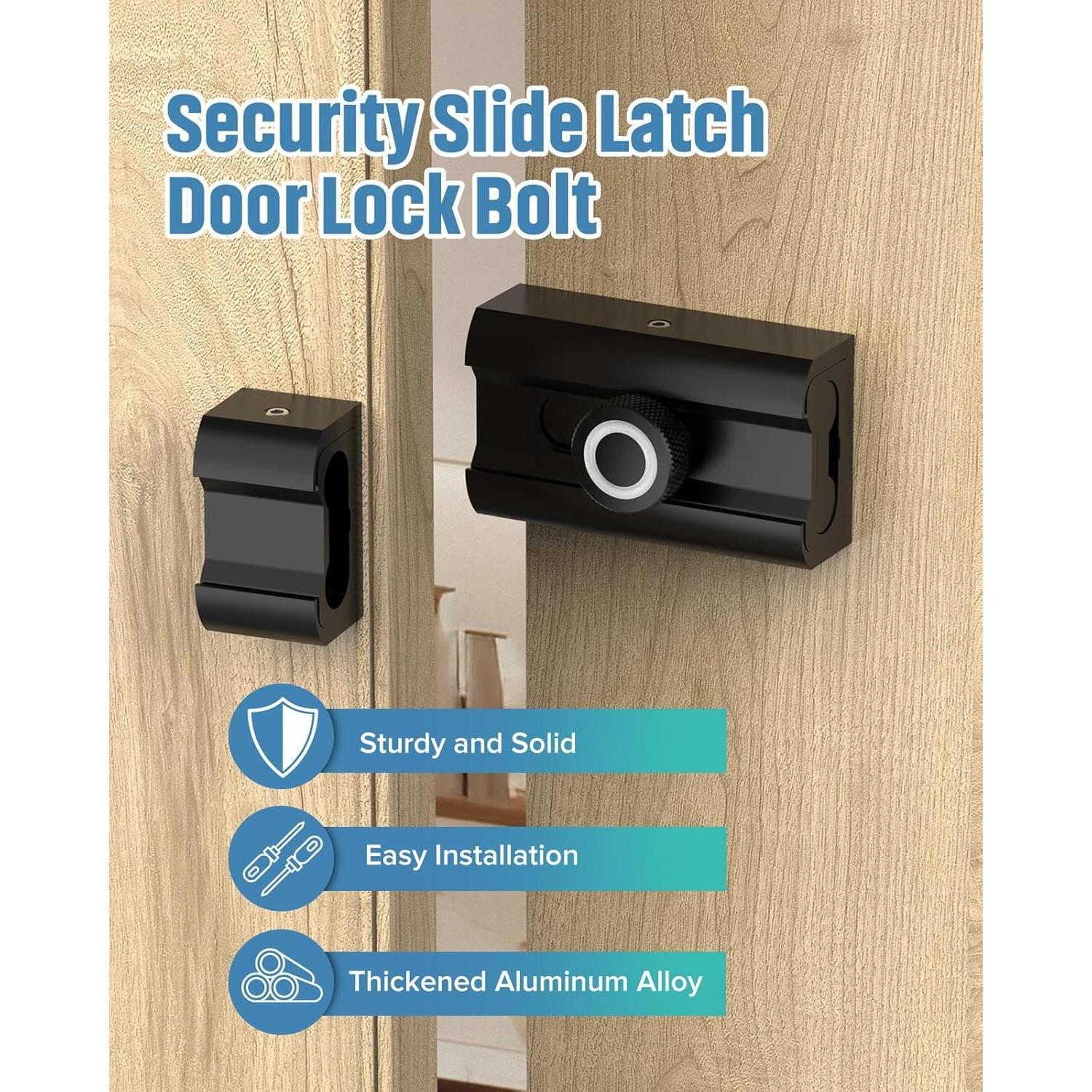 Cerradura de Pestillo Deslizante MeBantoo 7.62 cm Negra