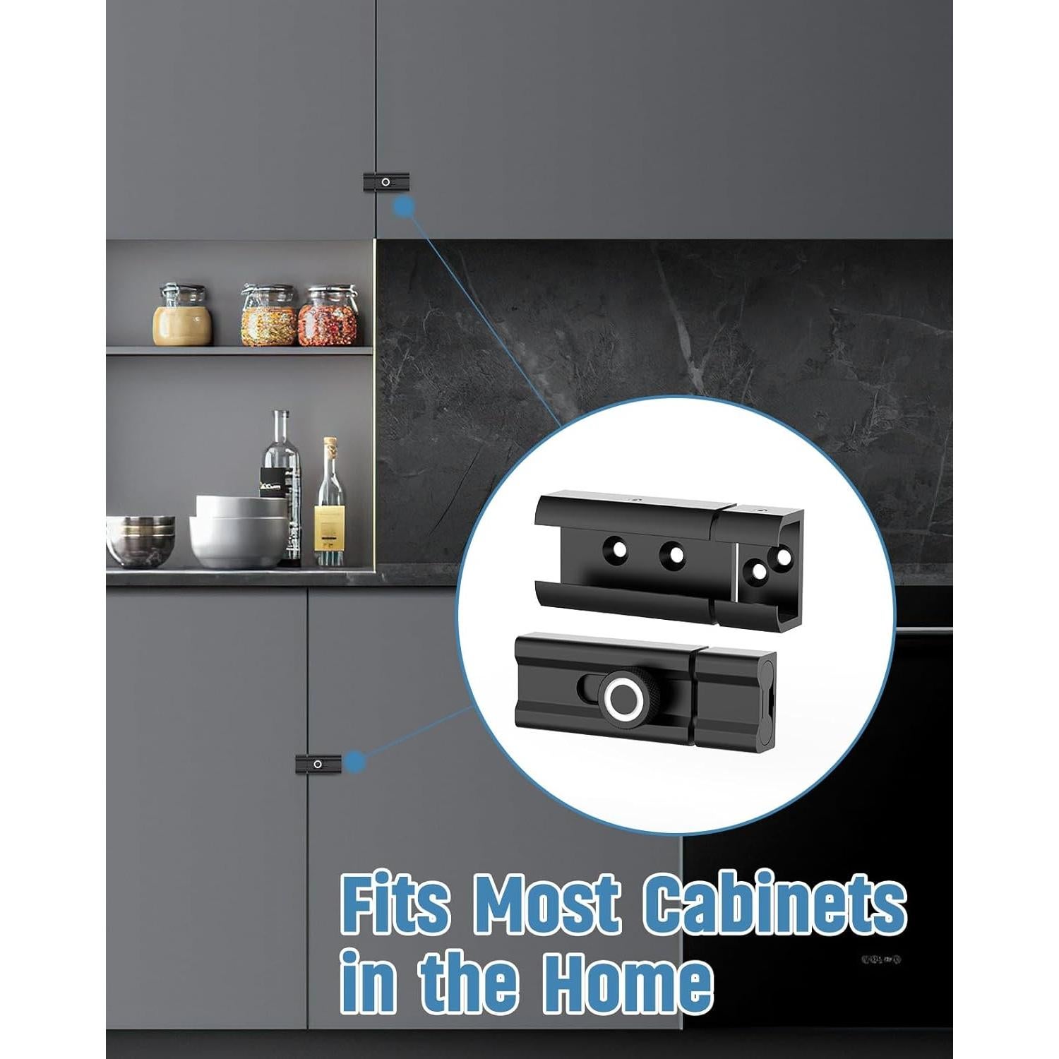 Cerradura de Pestillo Deslizante MeBantoo 7.62 cm Negra