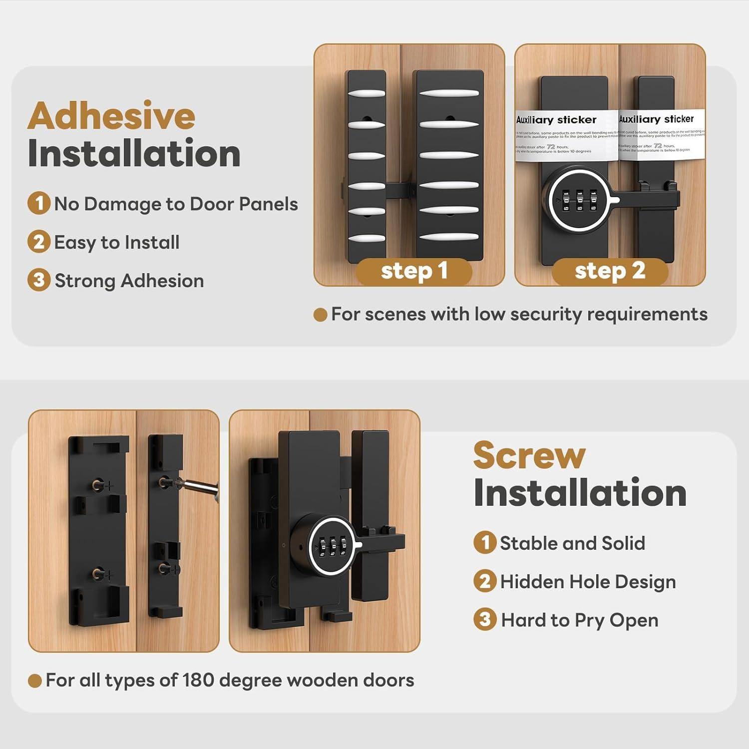 Cerradura de puerta de granero SecureLatch SEL-Code Lock02 con combinación
