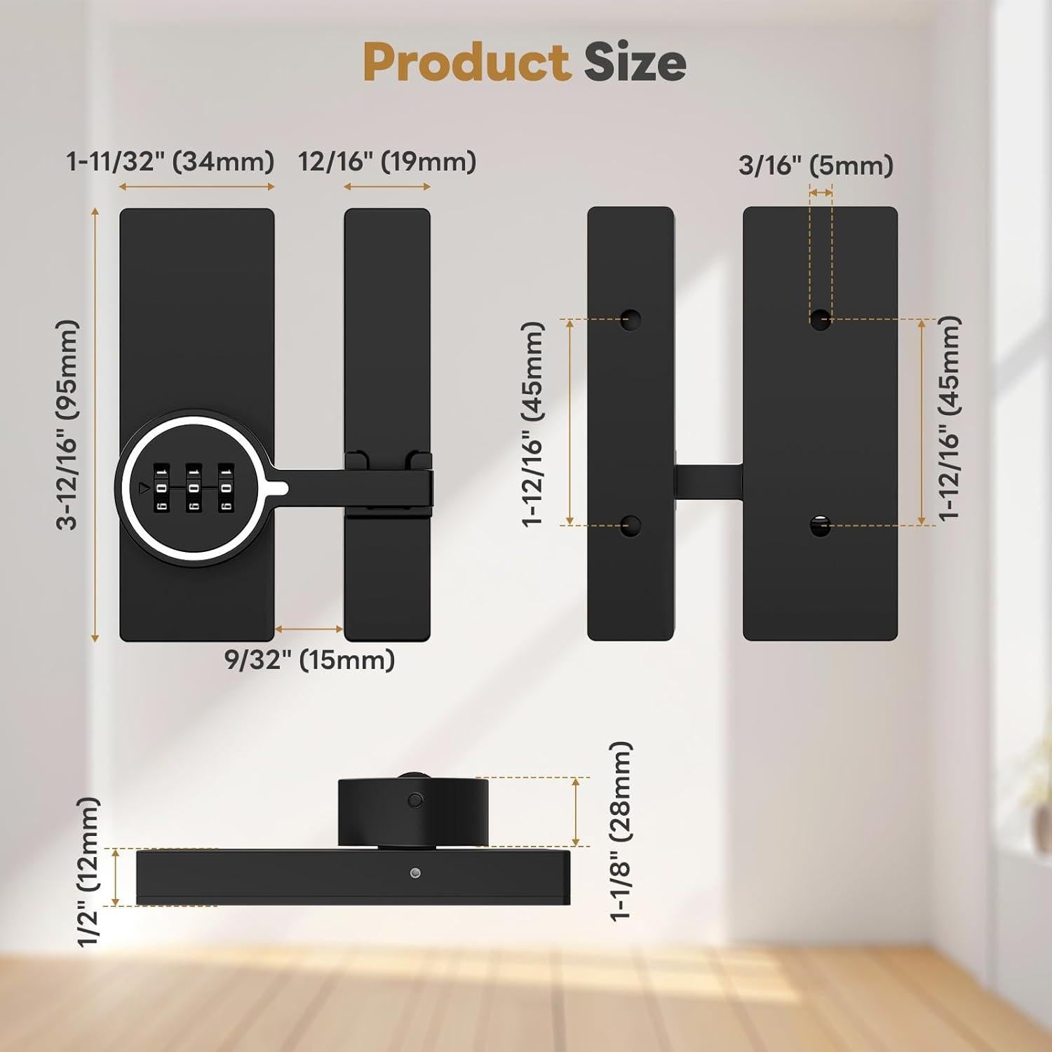 Cerradura de puerta de granero SecureLatch SEL-Code Lock02 con combinación