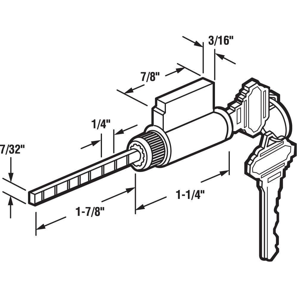 Cerradura de Cilindro Prime-Line E2103 3.18cm Cromada