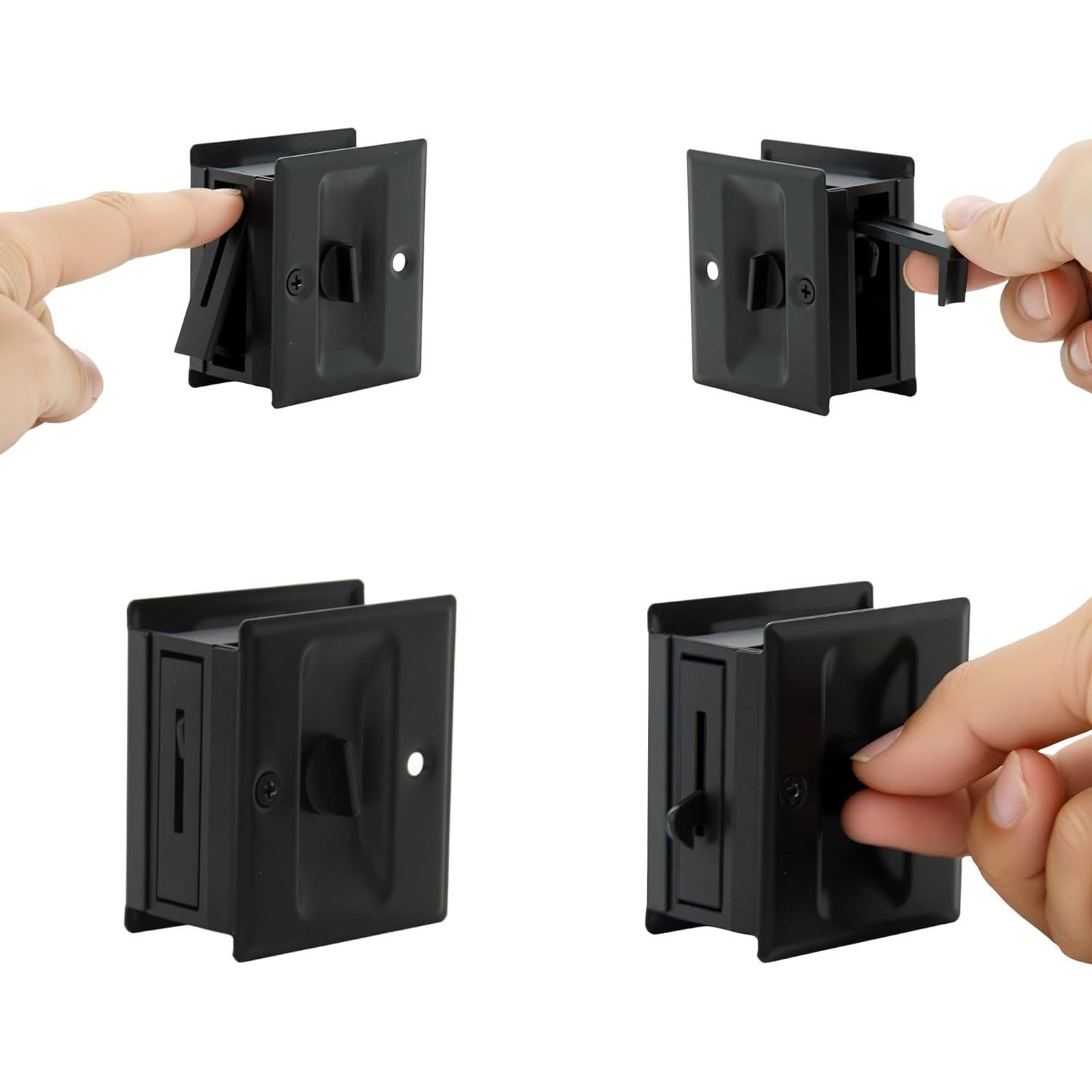 Cerradura de puerta deslizante SUNTAI de privacidad latón mate