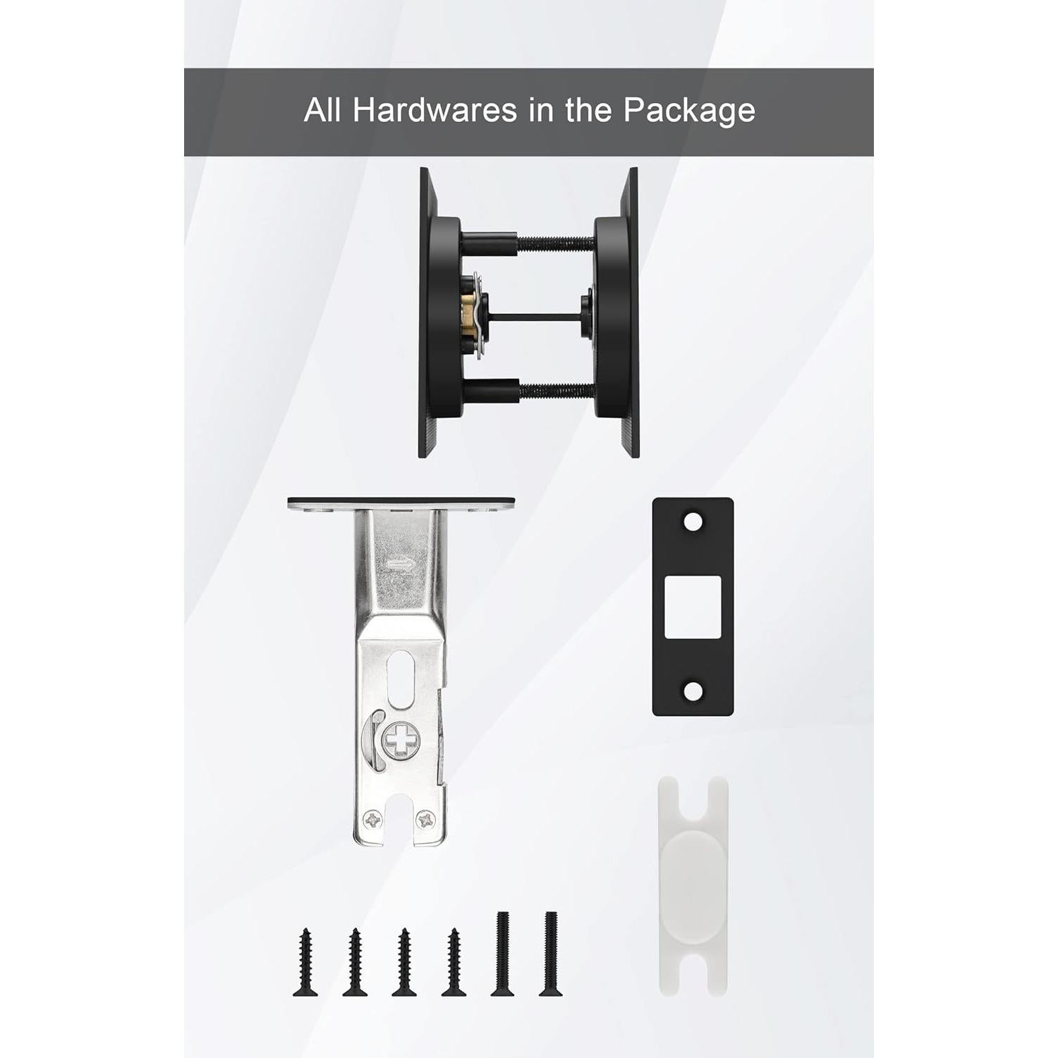 Cerradura de Puerta Corredera Goldenwarm Negro Mate 1 Paquete