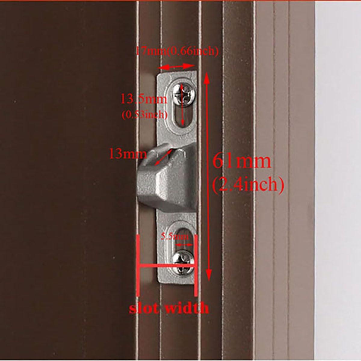 Pestillo de Puerta Corrediza Meuey Lyot Plateado 2 Pcs