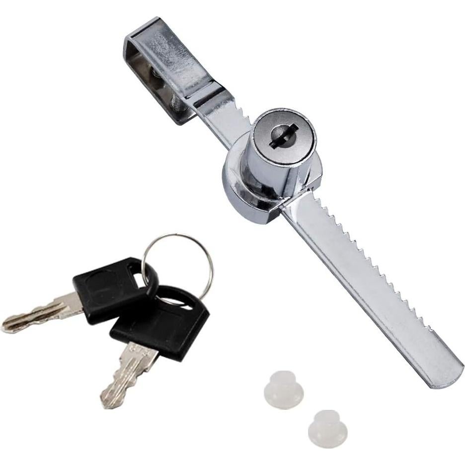 Cerradura de Vidrio Deslizante Sissinda Cromada 2 Piezas