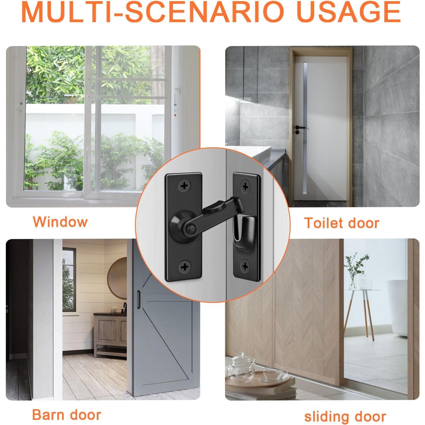 Pestillo de Puerta de Pantalla KOVOSCH 90 Grados Negro 2 Pzas