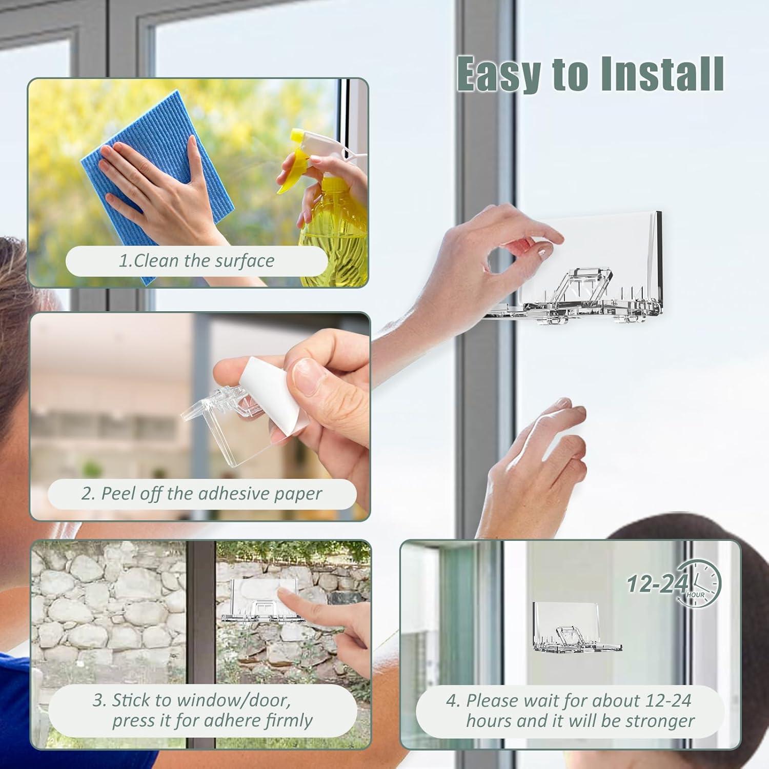 Cerraduras de Seguridad para Puertas Deslizantes Vaszu - Paquete de 4