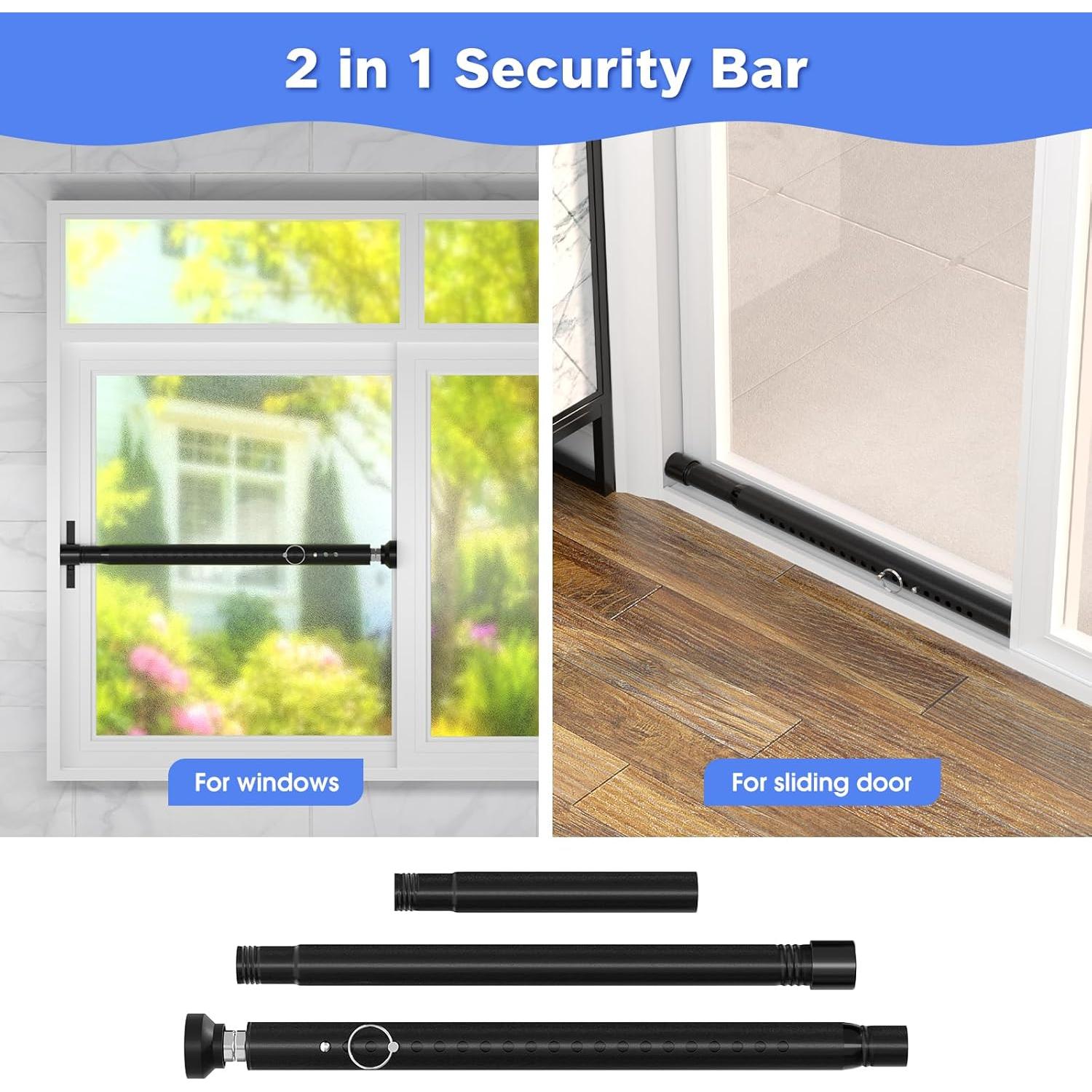 Barra de Seguridad Ajustable DEROFIT para Puertas Deslizantes 40-130 cm