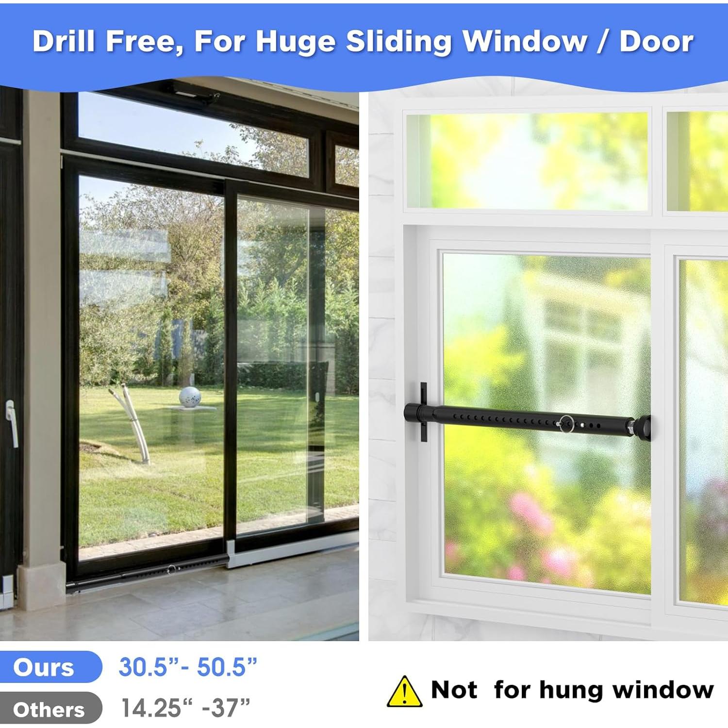 Barra de Seguridad Ajustable DEROFIT para Puertas Deslizantes 40-130 cm