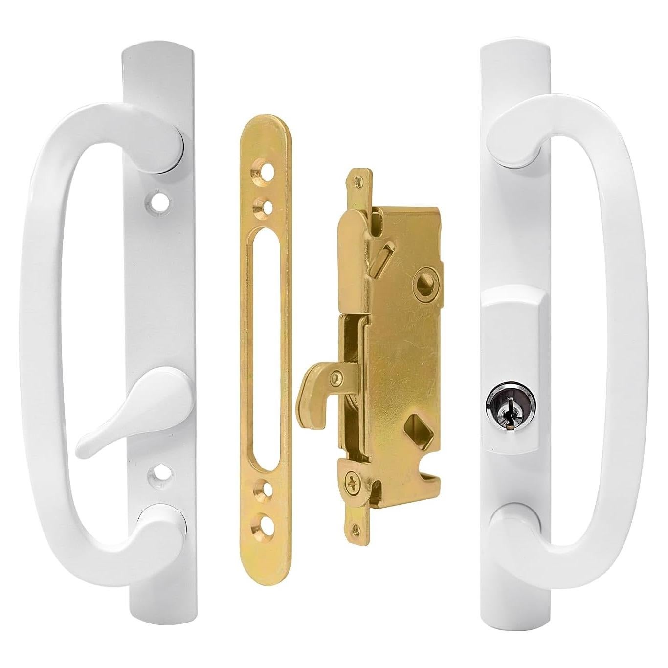 Juego de Manijas de Puerta Corredera LWZH Blanco Ajustable