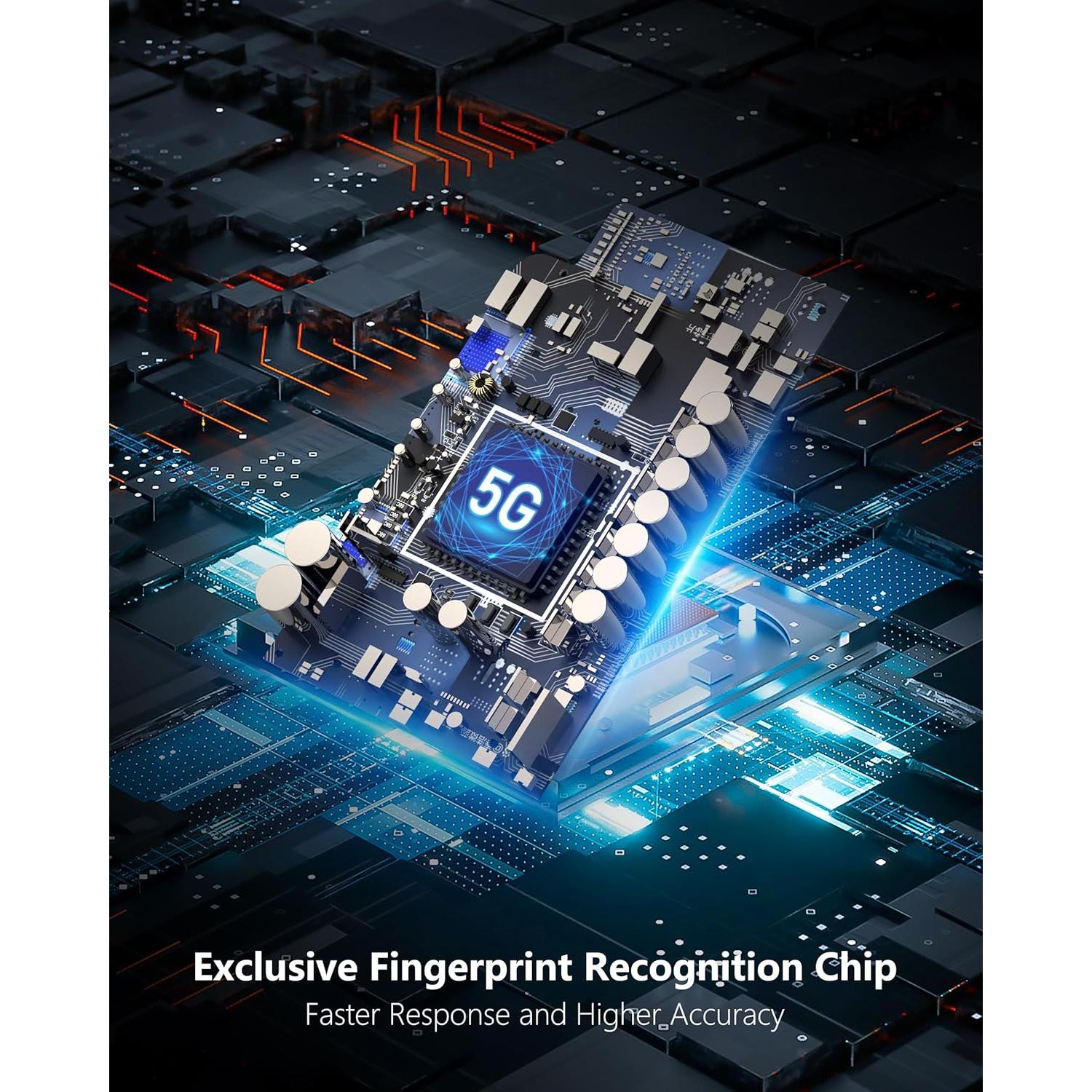 Cerradura Inteligente Biométrica Perfiware LG2375 para Puertas de Vidrio