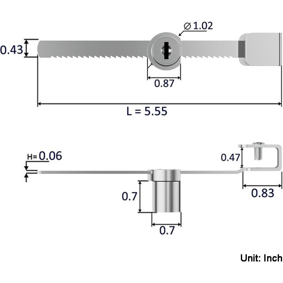 Cerradura de Trinquete PawGlow para Vidrio 4-8mm - Paquete de 2