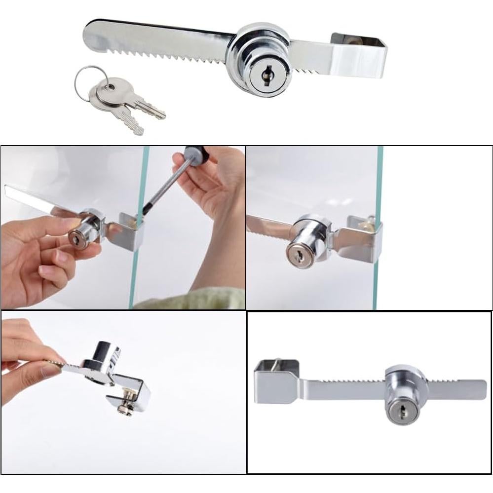 Cerradura de Trinquete PawGlow para Vidrio 4-8mm - Paquete de 2