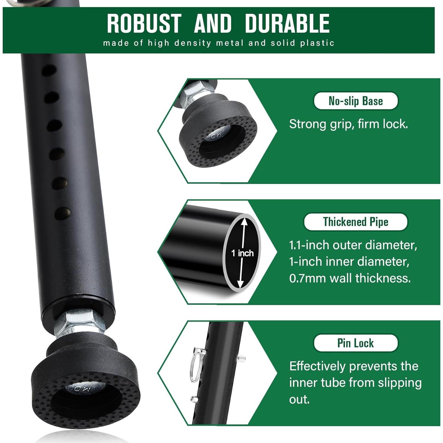 Barra de Seguridad Ajustable Keplrend para Puertas 99-135 cm