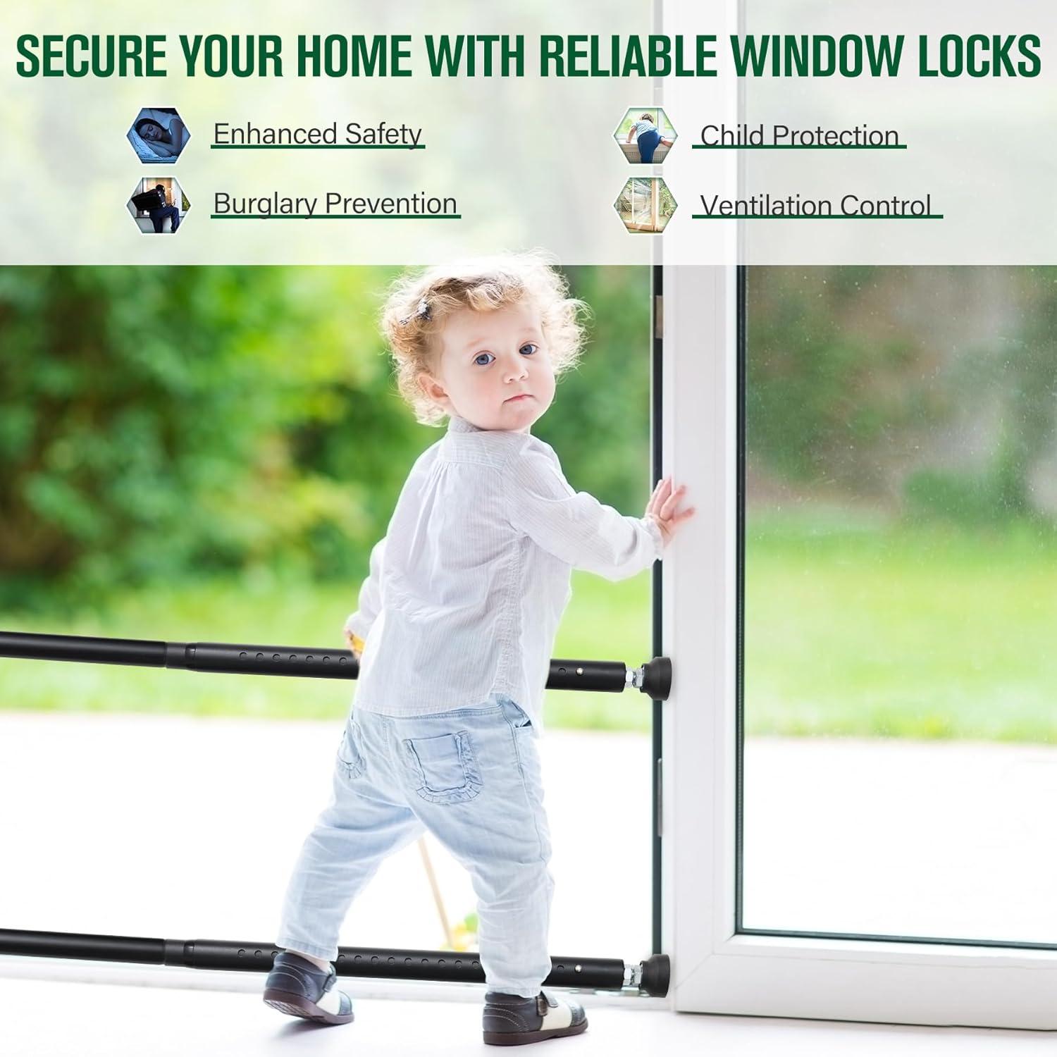 Barra de Seguridad Ajustable Keplrend para Puertas 99-135 cm