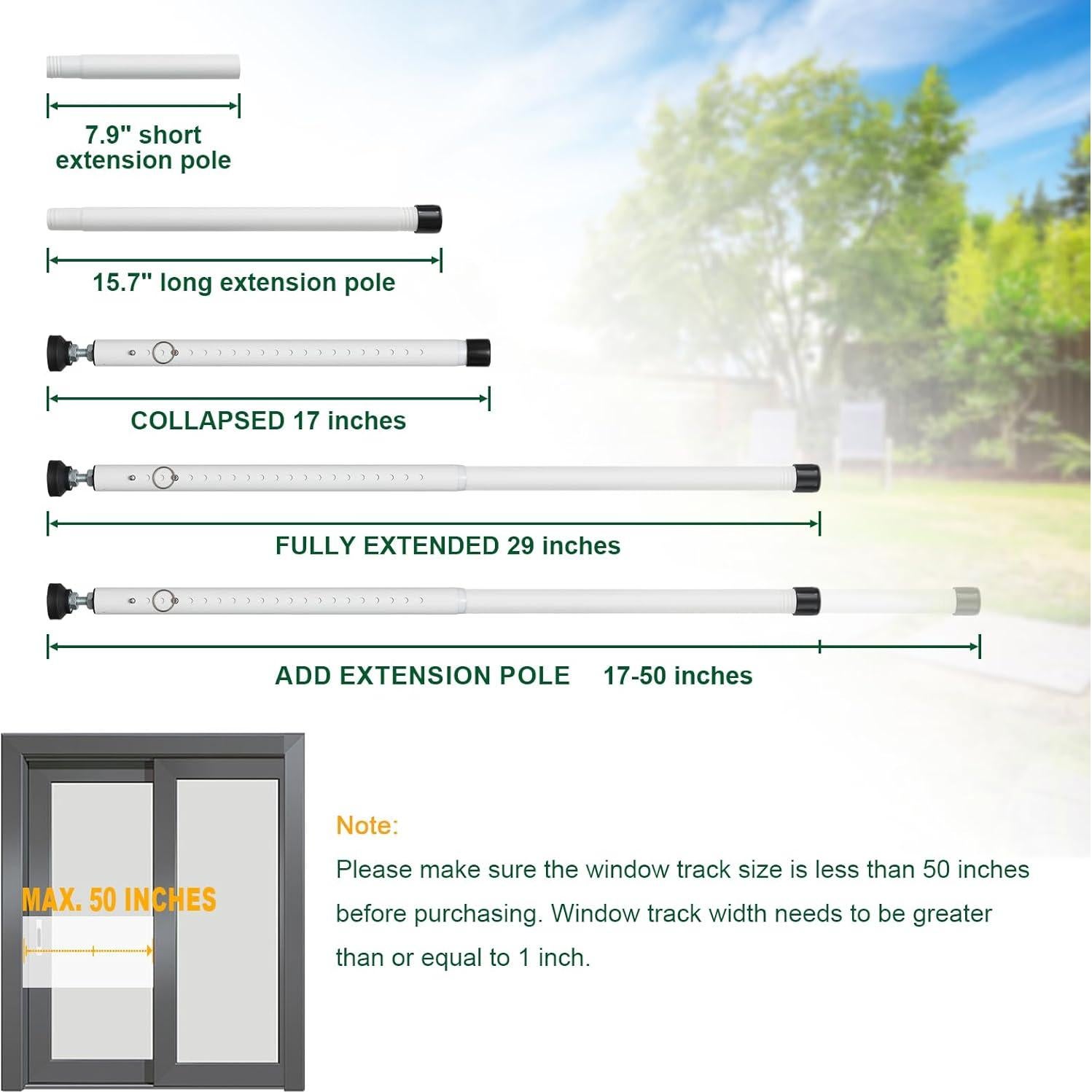 Barra de Seguridad Ajustable Keplrend para Puertas 99-135 cm